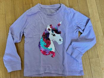 T-shirt fille licorne pailletée taille 5/6 ans