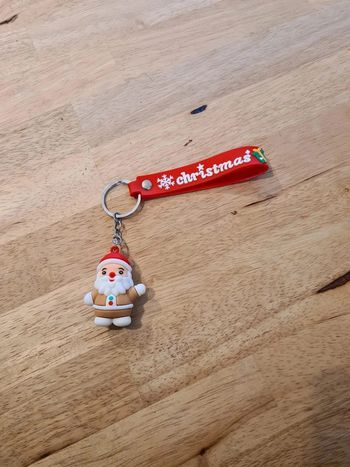 Porte clé père Noël marron