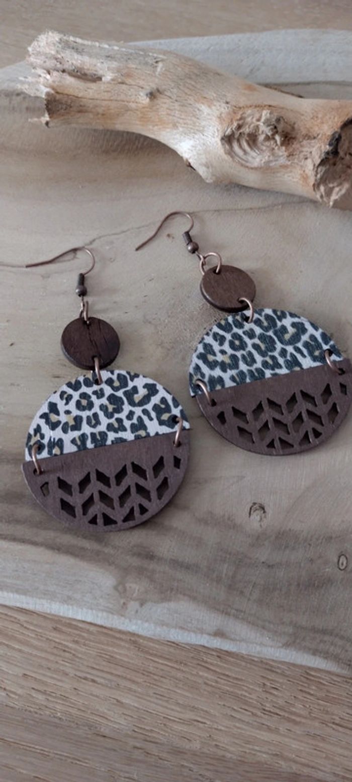 Boucles d'oreilles léopard