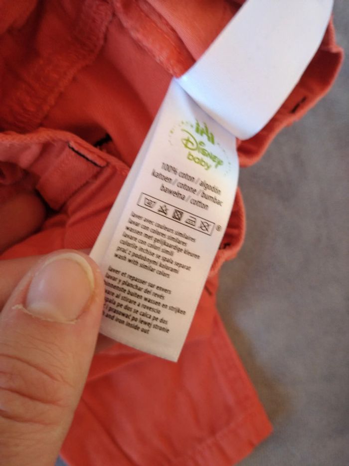 Pantalon style jeans orange Mickey Disney Baby 100% coton - photo numéro 8