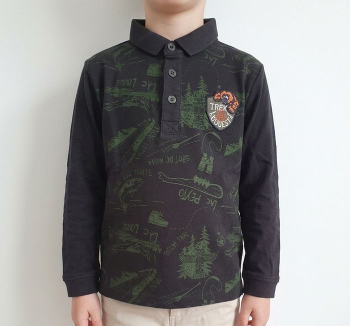 Polo manches longues "Trek à l'Ouest" - La Compagnie des Petits - 5 ans / 110 cm - photo numéro 1