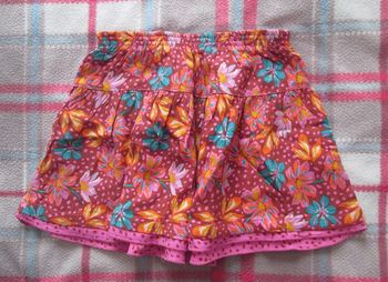 Jupe rose et fleurs DPAM 5 ans