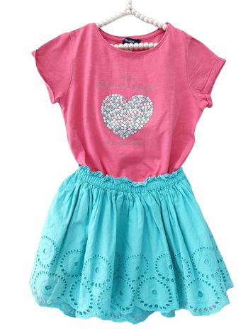 4 ans fille ensemble été teeshirt et jupe