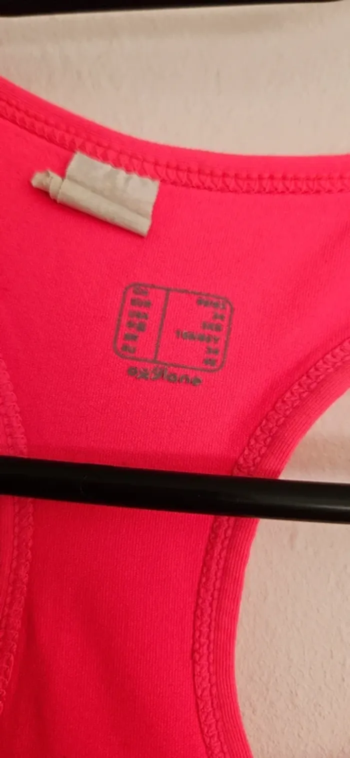 Débardeur rose fluo de sport domyos - photo numéro 4