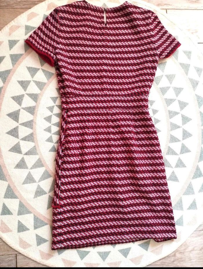 Robe tweed rouge noire Maje 34 Parfait état - photo numéro 12