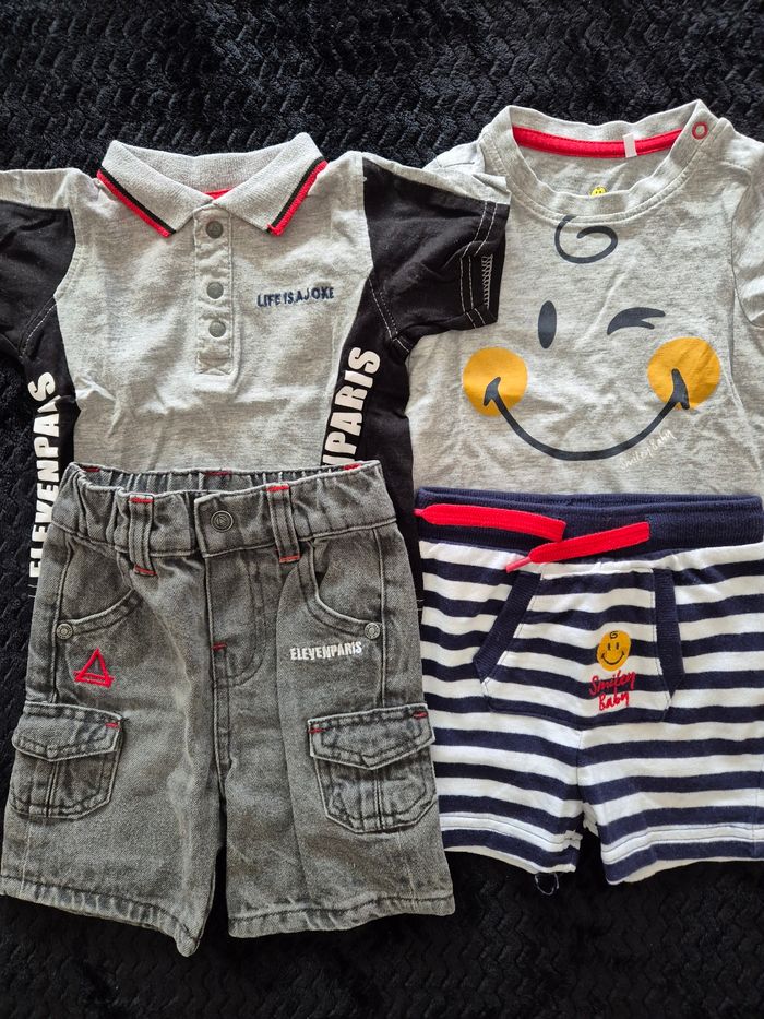 Lot 2 ensembles tee-shirts et shorts