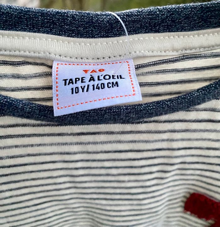 T-shirt ML « Tape à l’Oeil » 10 ans NEUF - photo numéro 3