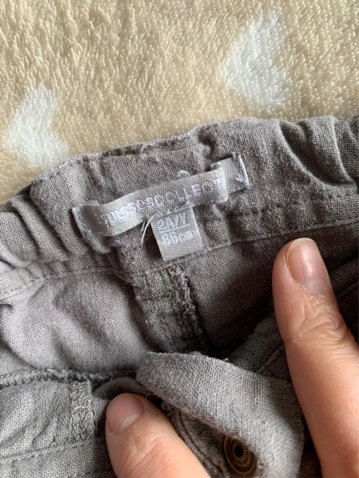 Pantalon gris lin 3 suisses 24 mois😺 - photo numéro 3