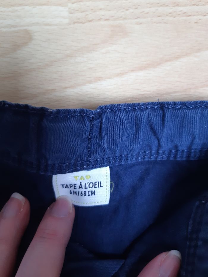 Pantalon bleu marine Tape à l'oeil 6 mois TBE - photo numéro 2