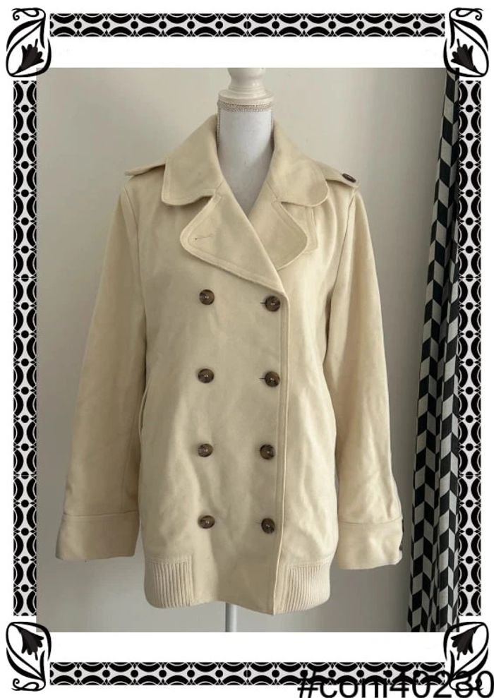 Manteau Crème United Colors of Benetton, Taille 42