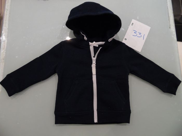 Gillet a capuche miss cutie marine 12 mois