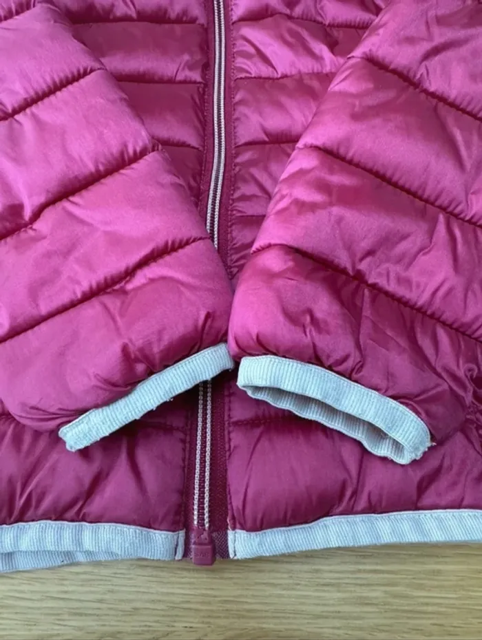 Doudoune mi-saison rose fushia et rose pâle - Taille 3 Ans - photo numéro 5