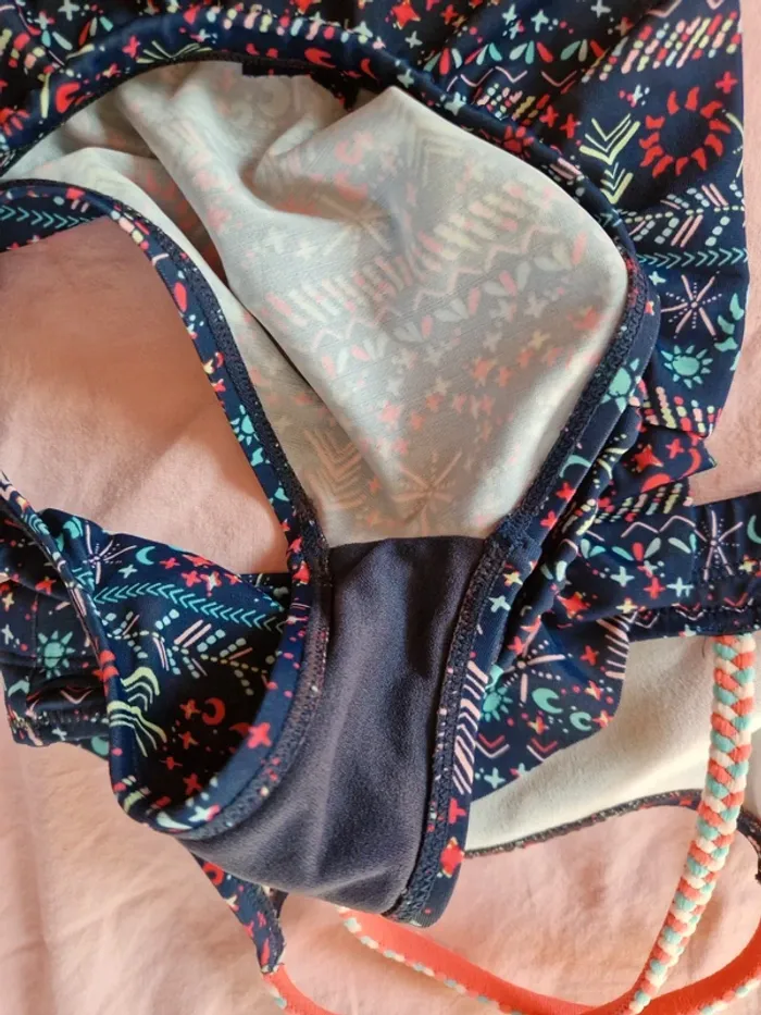 Bikini fille Décathlon bleu marine motif 123-130 cm - photo numéro 5