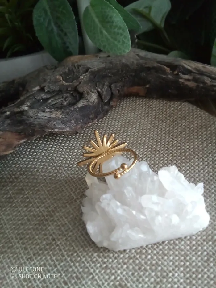 Bague étoile du Nord pierre oeil de tigre naturelle - photo numéro 2