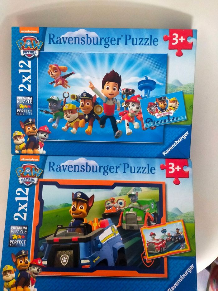 Lot 2 boîtes de puzzles pat patrouille