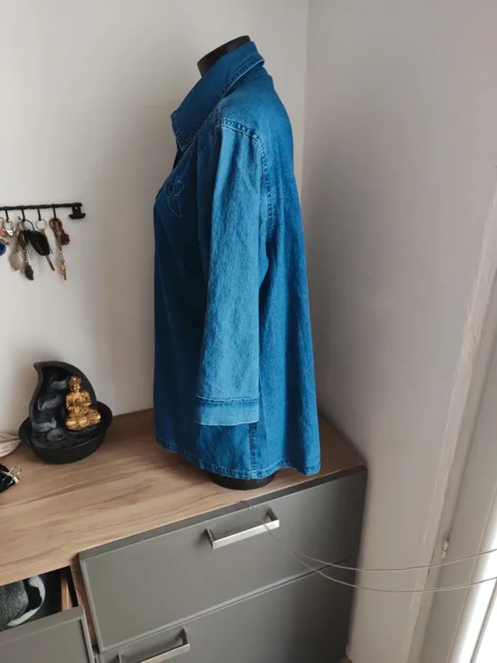 Veste effet Jean's 95%coton xxxl - photo numéro 2