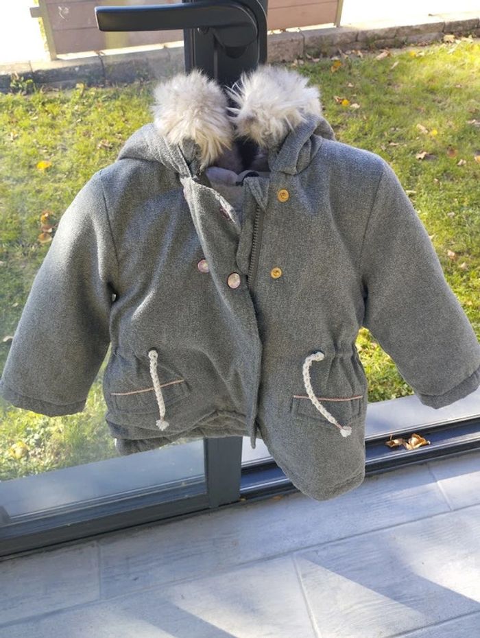 Lot n°503 Manteau bébé fille 3 en 1 Okaïdi 18 mois - photo numéro 2
