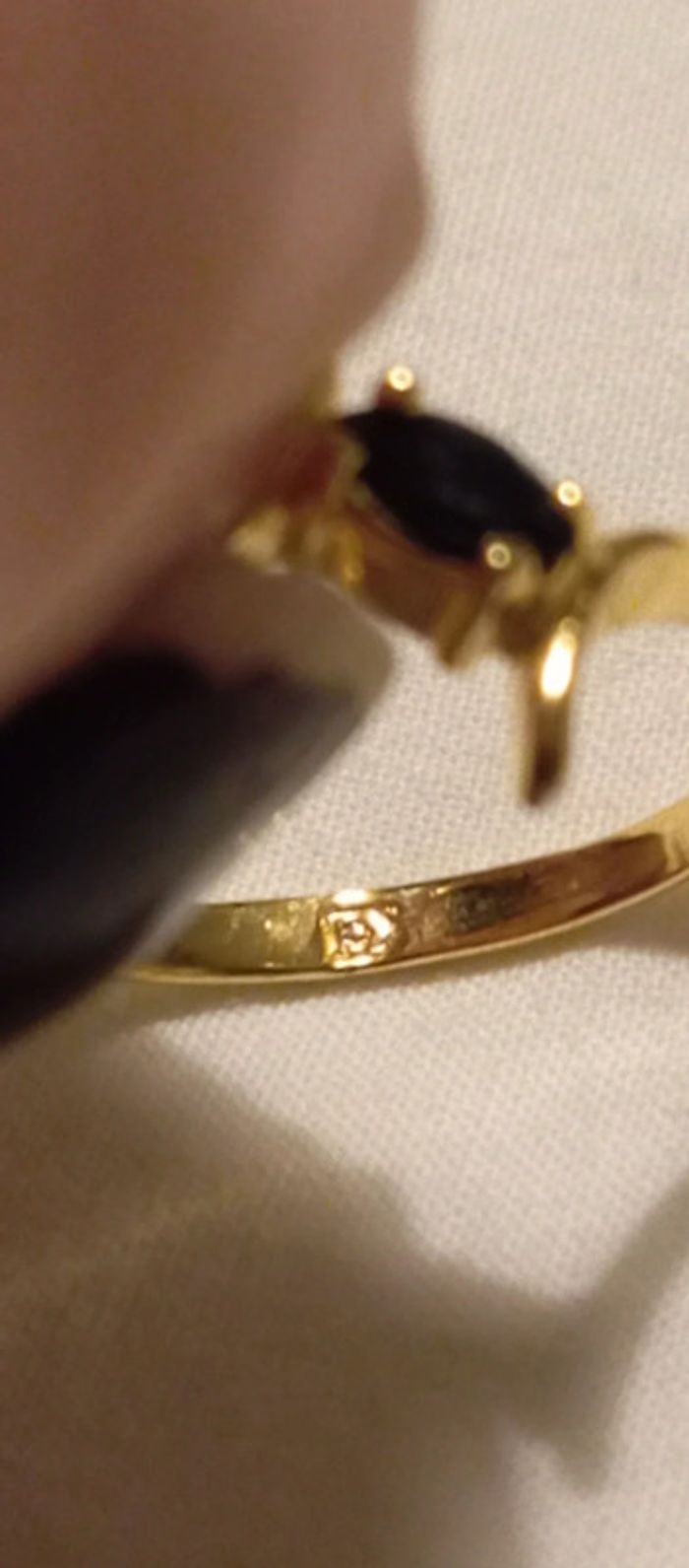 Lot 3 bagues pierre noire - photo numéro 9