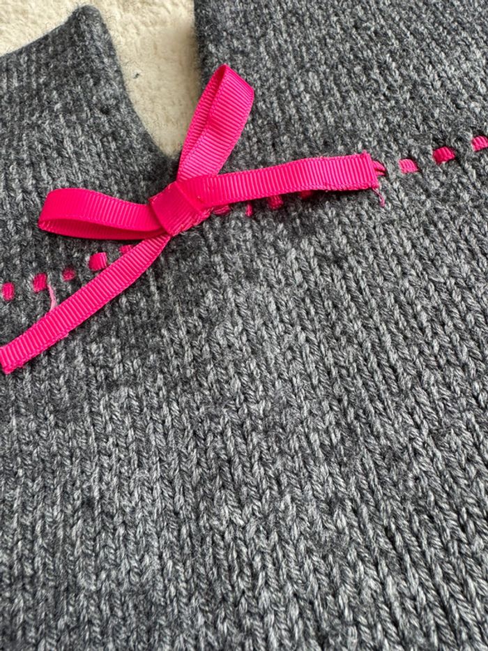 👚Pull en laine sans manche - bébé fille - très bon état - fait mains - photo numéro 5