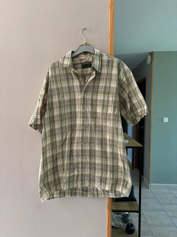 Chemise à manches courtes vintage à carreaux