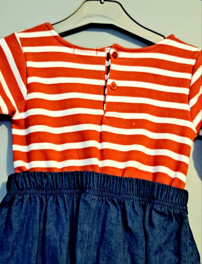 robe marinière 2en1 jupe en jean 3ans neuve avec etiquette - photo numéro 2