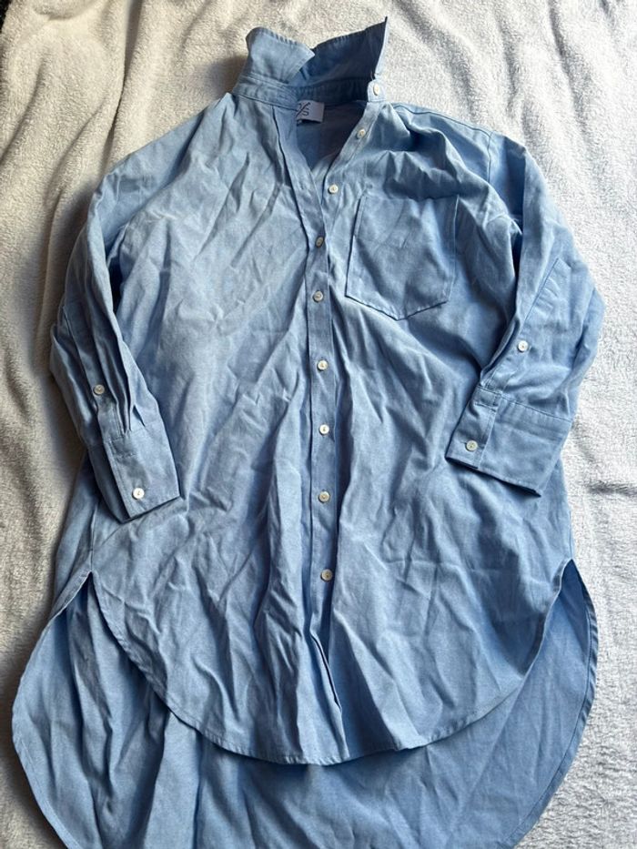 Longue chemise bleu - photo numéro 3