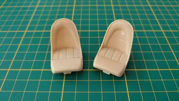 Lot x2 sièges pièce détachée miniature jaguar type E 1961 1/18 burago #B38