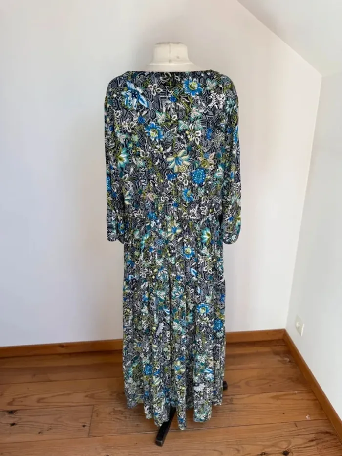 Superbe robe longue fleurie fluide en viscose neuve Bel & Bo 🌸44 - photo numéro 8