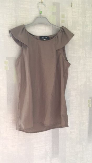 Teeshirt sans manches marron clair