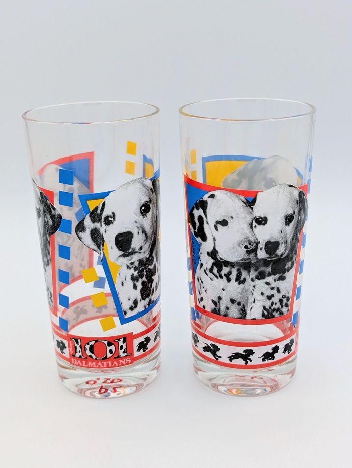 Verres à eau 101 Dalmatiens le film vintage