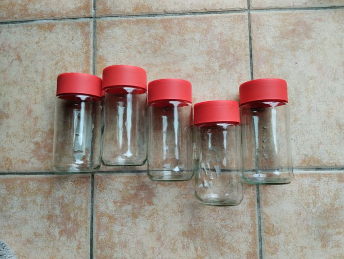 lot de 5 pots en verre