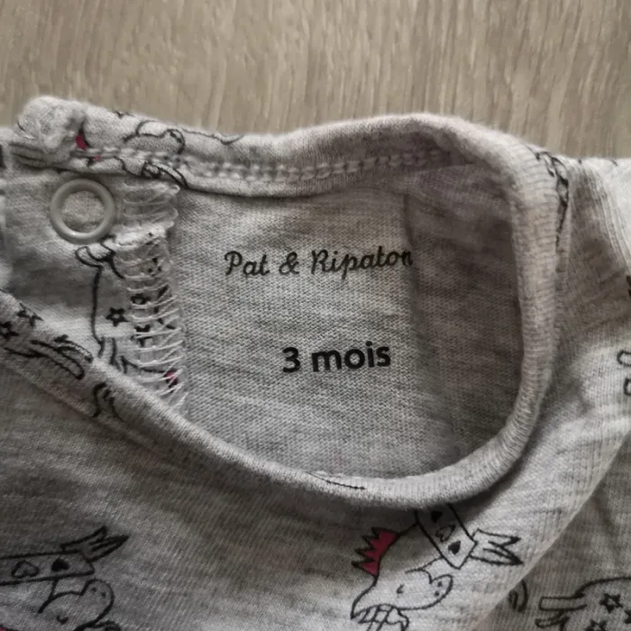 Ensemble 3 mois ML licorne legging corail - photo numéro 5