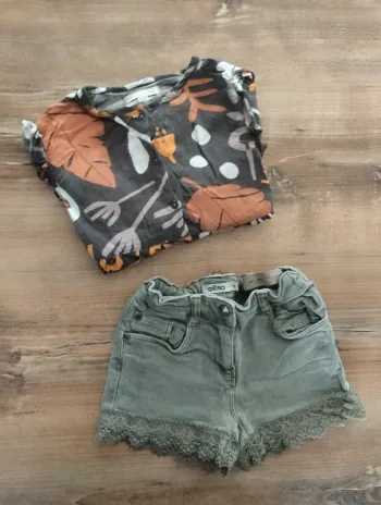 Lot chemise fille et short