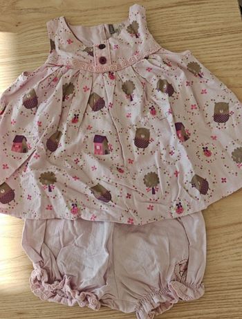 Tunique + Bloomer oursons 6m