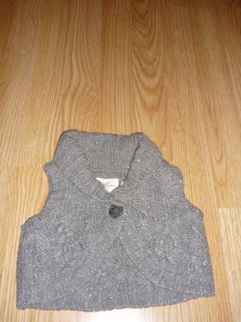 joli gilet sans manche gris brillant pour les fêtes h&m