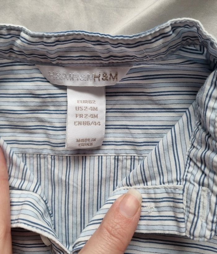 Chemise h&m 62 cm garçon - photo numéro 3