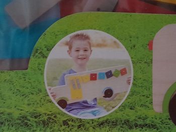 camion à clouer de marque BS en bois - jeu de clous - montessori