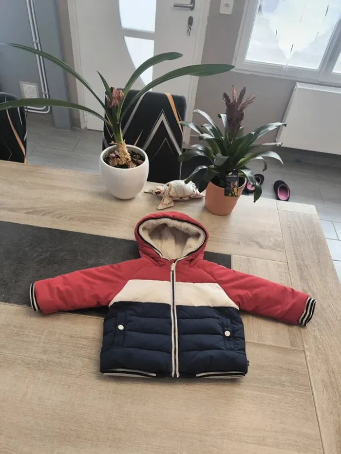 Manteau doudoune épaisse intérieur sherpa garçon 12 mois obaibi
