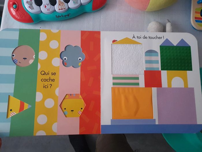 Lot bebe ballon hochet jouets sonores lumineux livres à toucher doudou elephant - photo numéro 4