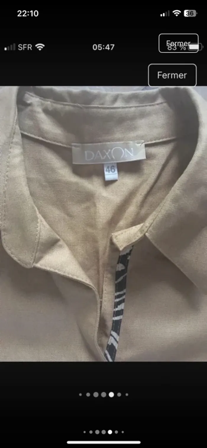 Magnifique blouse en Lin neuve chic et sophistiquée en 46 - photo numéro 5