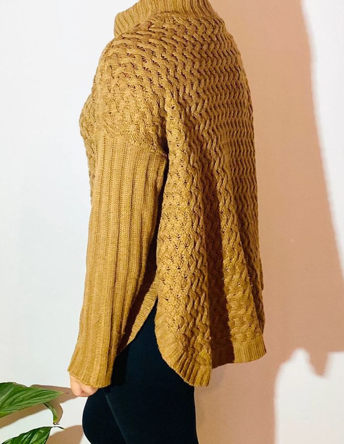 Pull en maille marron taille 40 Tex - photo numéro 3