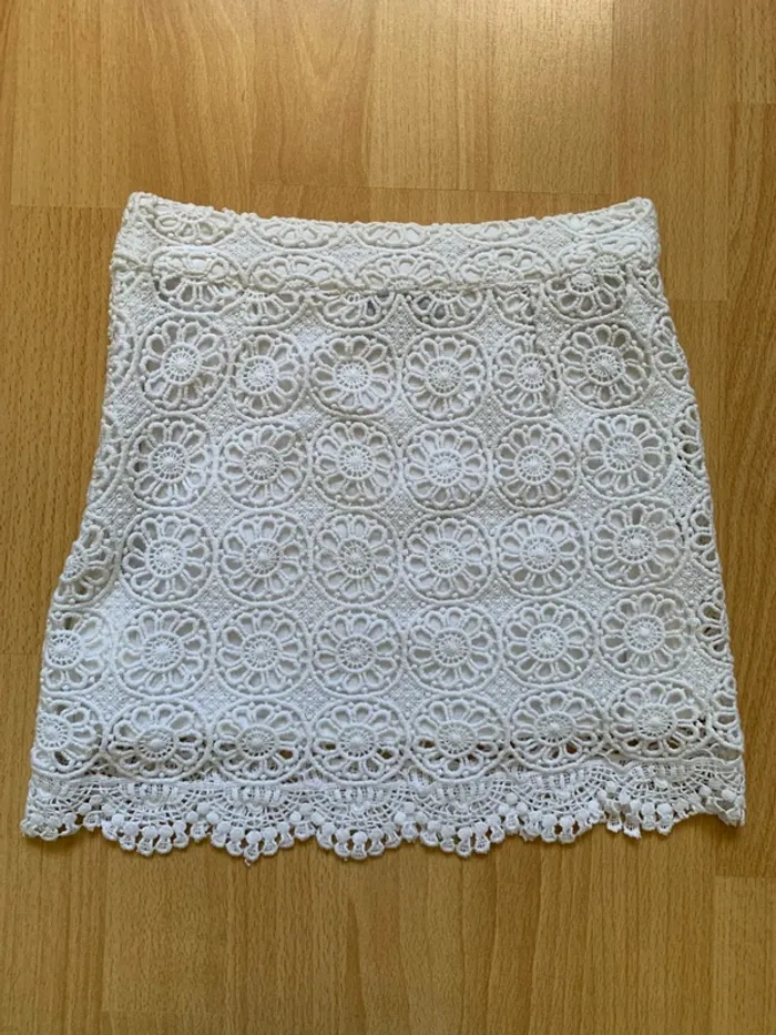 Jupe courte blanche été 8ans - photo numéro 2