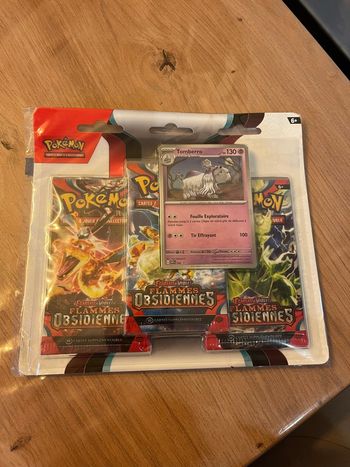 Tripack Pokémon EV03 Flammes Obsidiennes Tomberro