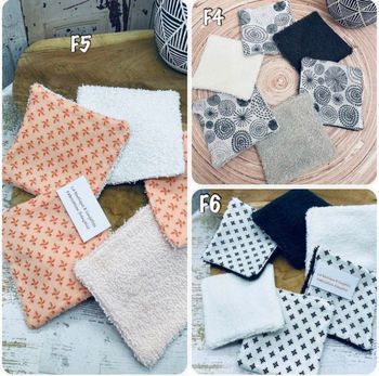 Lingettes lot de 6 lavable et réutilisable