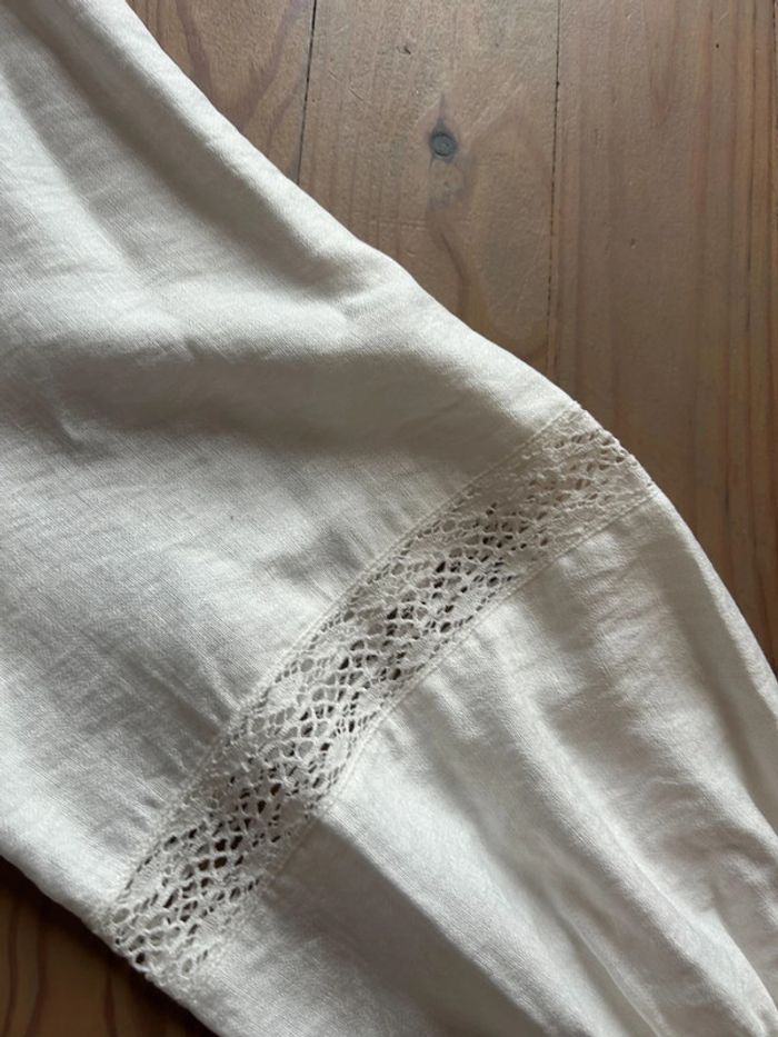 Blouse chemise blanche maje dentelle T3 - photo numéro 5
