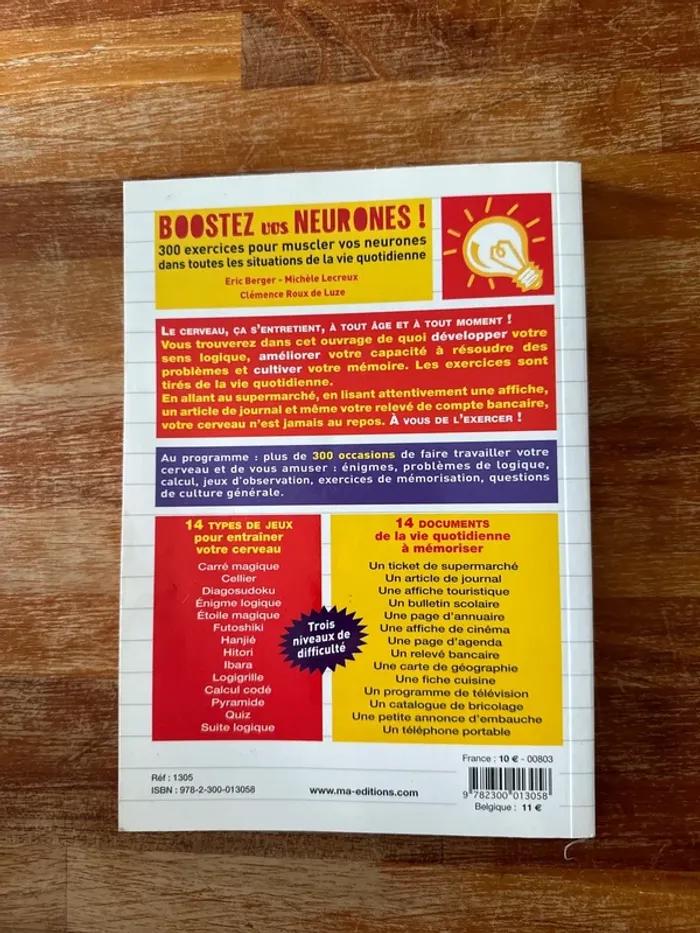 Livre boosté vos neurones, 300 exercices pour muscler vos neurones - photo numéro 3