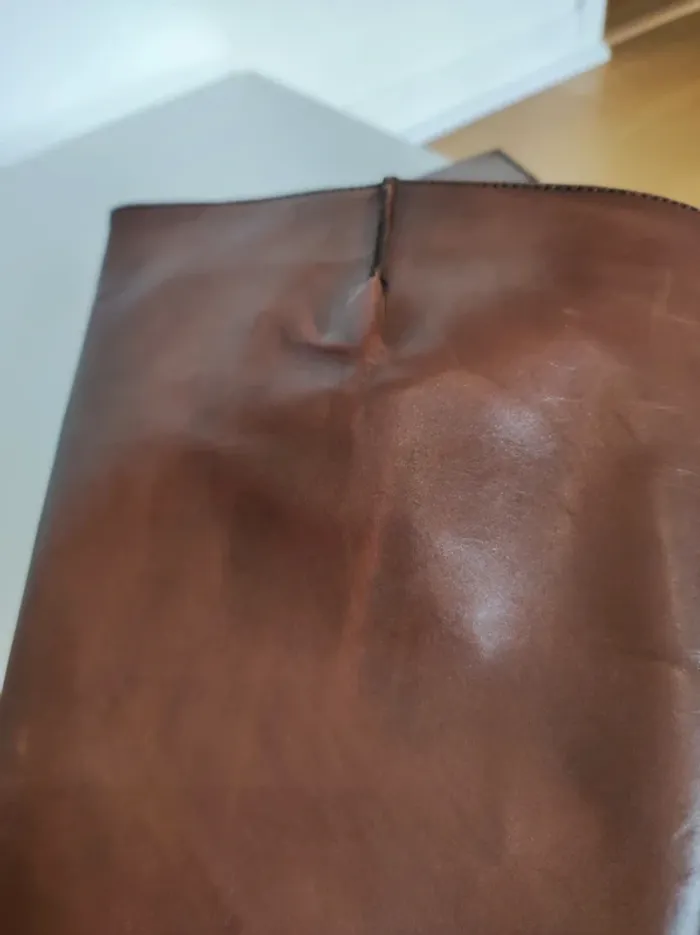 Bottes en cuir véritable - marron - très bon état - 38,5 - photo numéro 8
