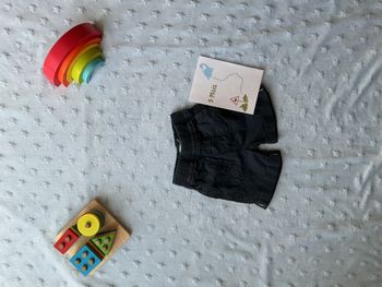 short taille élastique bleu marine 9 mois mes petits cailloux