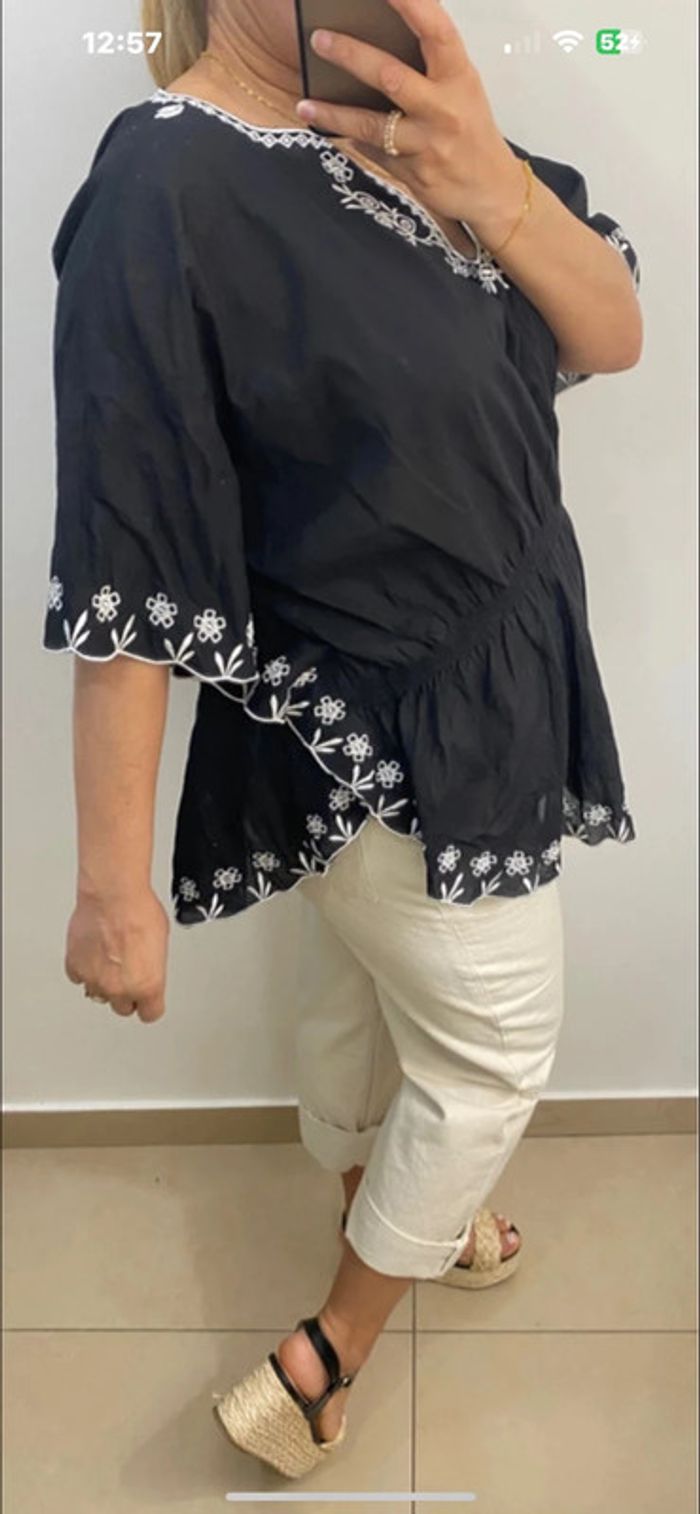 Blouse Noire Brodée Billabong - photo numéro 9