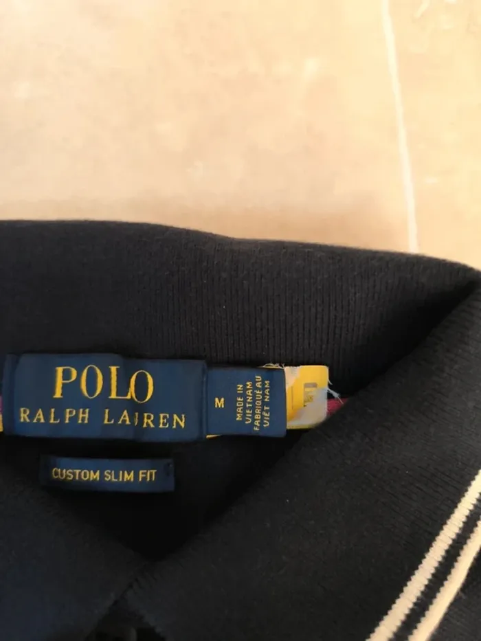 Polo Ralph Lauren homme M custom slim fit noir equipe Allemagne - photo numéro 7